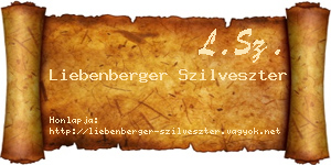 Liebenberger Szilveszter névjegykártya